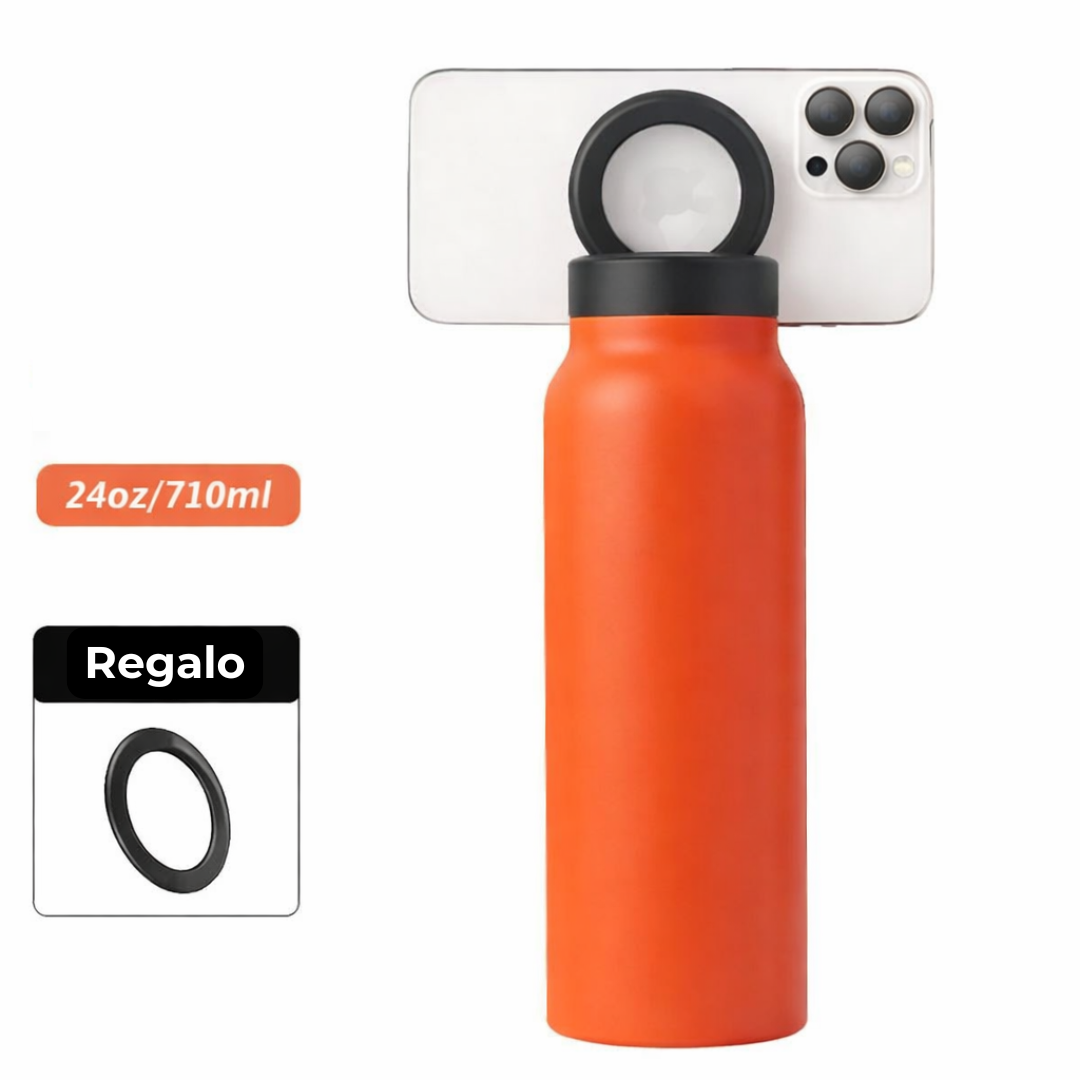 Botella con soporte para movil