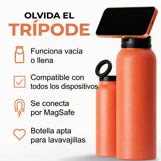 Botella con soporte para movil